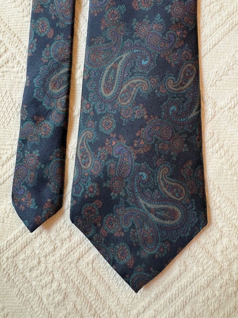 Vintage Saddle Club 100% Silk Paisley Tie